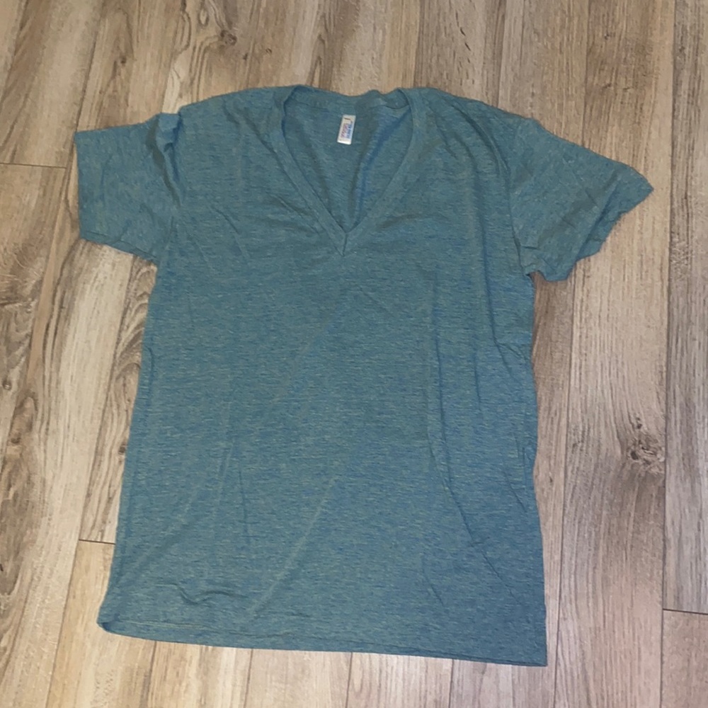 Men’s large American Apparel blue green heathered t-shirt
